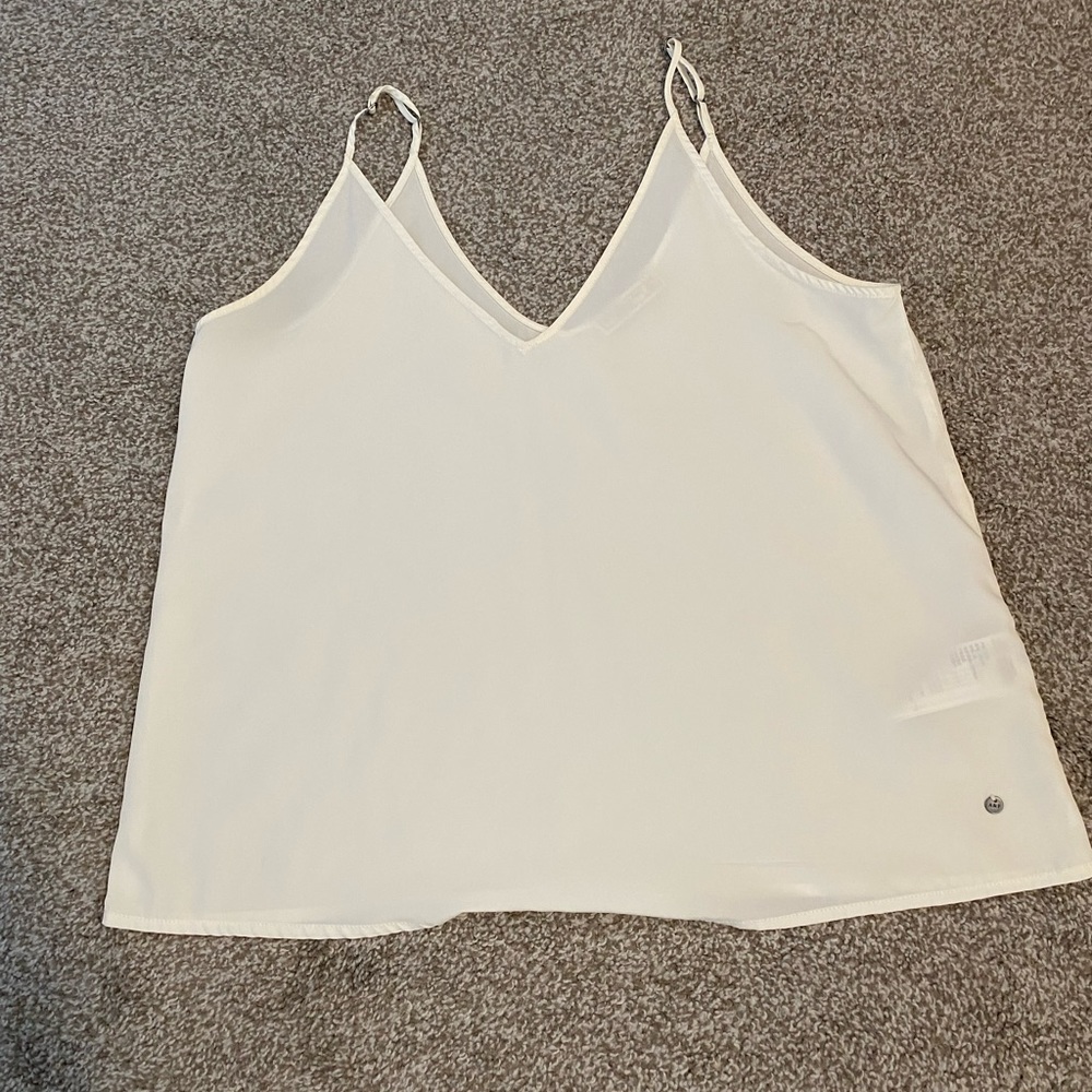 White Abercrombie & Fitch V-Neck Tank Top